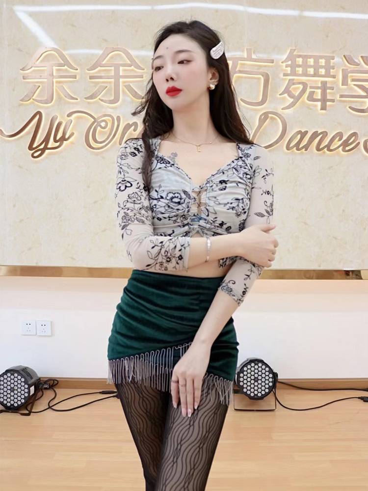 Belly Dance Practice Clothing Limp Chain 2022 Spring and Summer New Sexy Flowing Suist Tacor Turban Dance Belt Performance Services