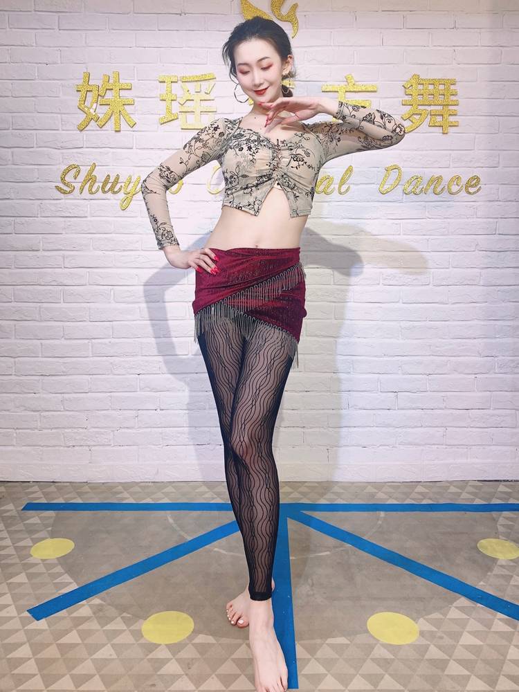 Belly Dance Practice Clothing Limp Chain 2022 Spring and Summer New Sexy Flowing Suist Tacor Turban Dance Belt Performance Services