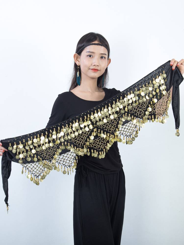 The new belly dance waist chain hip -hip scarf Performance of the clothing junior scholar belt overweight ultra -sound waist sealing female