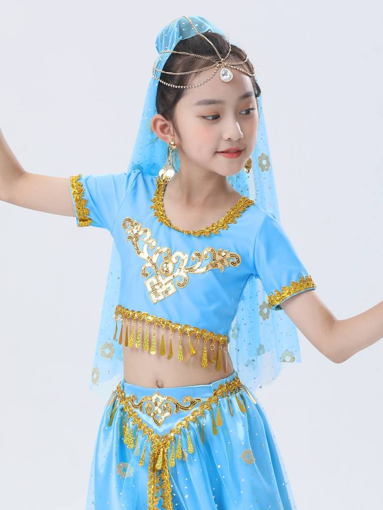 Children's Indian veil Child dance veil, belly dancing scarf face towel, cover face, adult Indian dance gauze alien