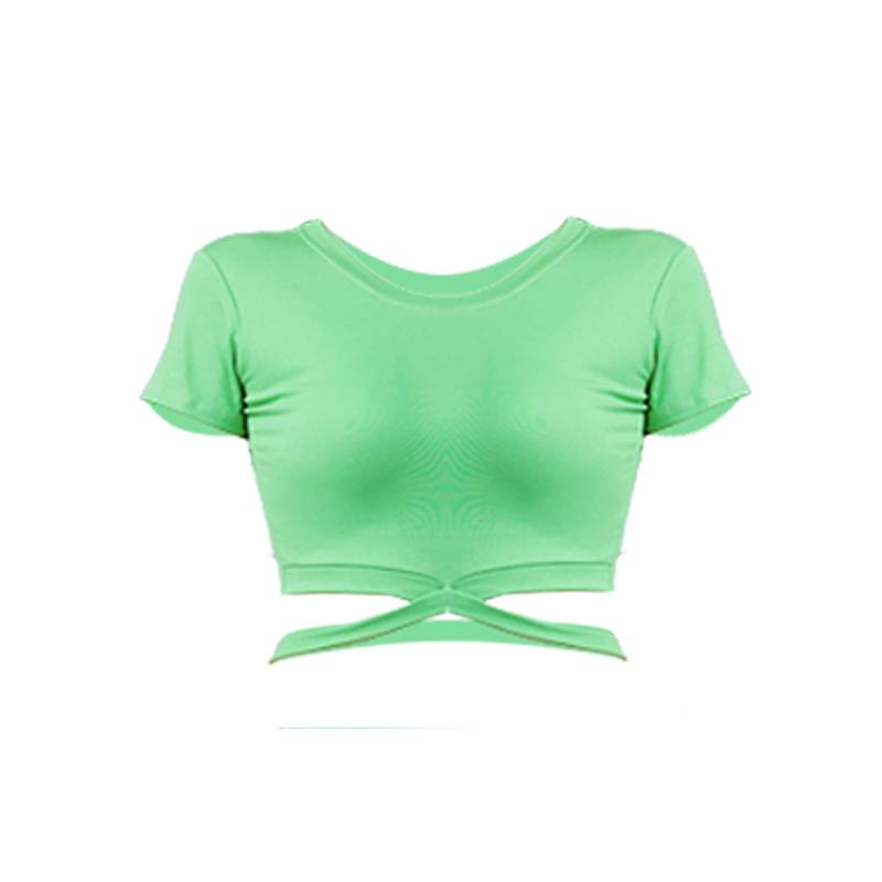 Belly dance top 2024 new practice service Modal upper sexy short -sleeved dance oriental dance clothes top
