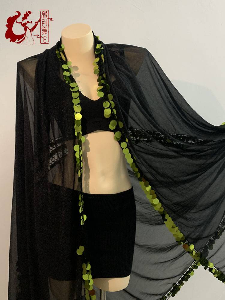 Belly dance Malaya scarf folk dance sequins hand gauze throwing gauze adult children belly dance accessories Malaya