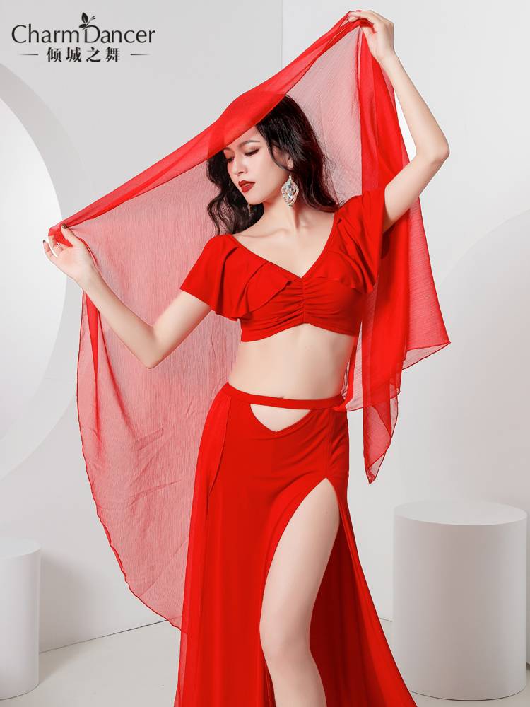 The dance of the city 2024 new belly dance practice clothing fairy, elegant outdoor photo video group performance service