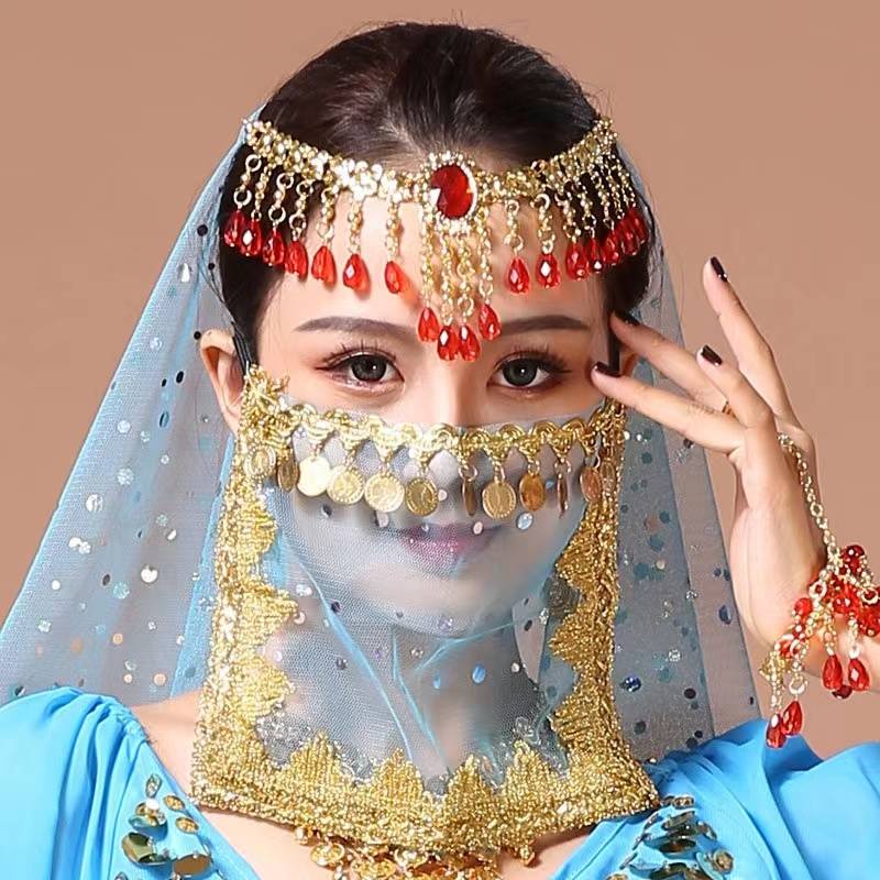 Belly Dance Mysterious Indian Dance Face Accessories Dance Dance Varid Jewelry Xinjiang Performing Eyebrows