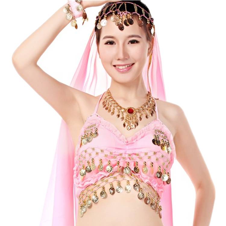 Belly dance top corset chiffon hand hook Dongfang dance performance clothes on the Indian dance chest chest straps small top