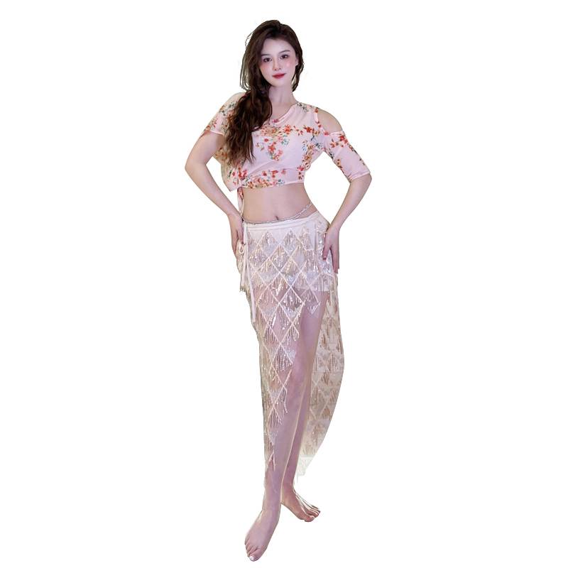 2024 New Spring and Summer Belly Dance Performance Services Discipline Discipline Filial Towel Llerated Top