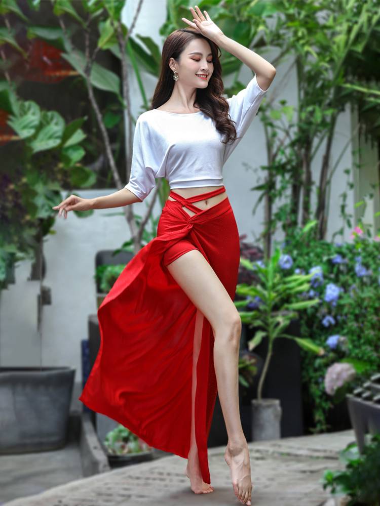 Belly dance exercise clothing female 2023 new set set fairy spring and summer Oriental dance junior junior scholar sexy skirt