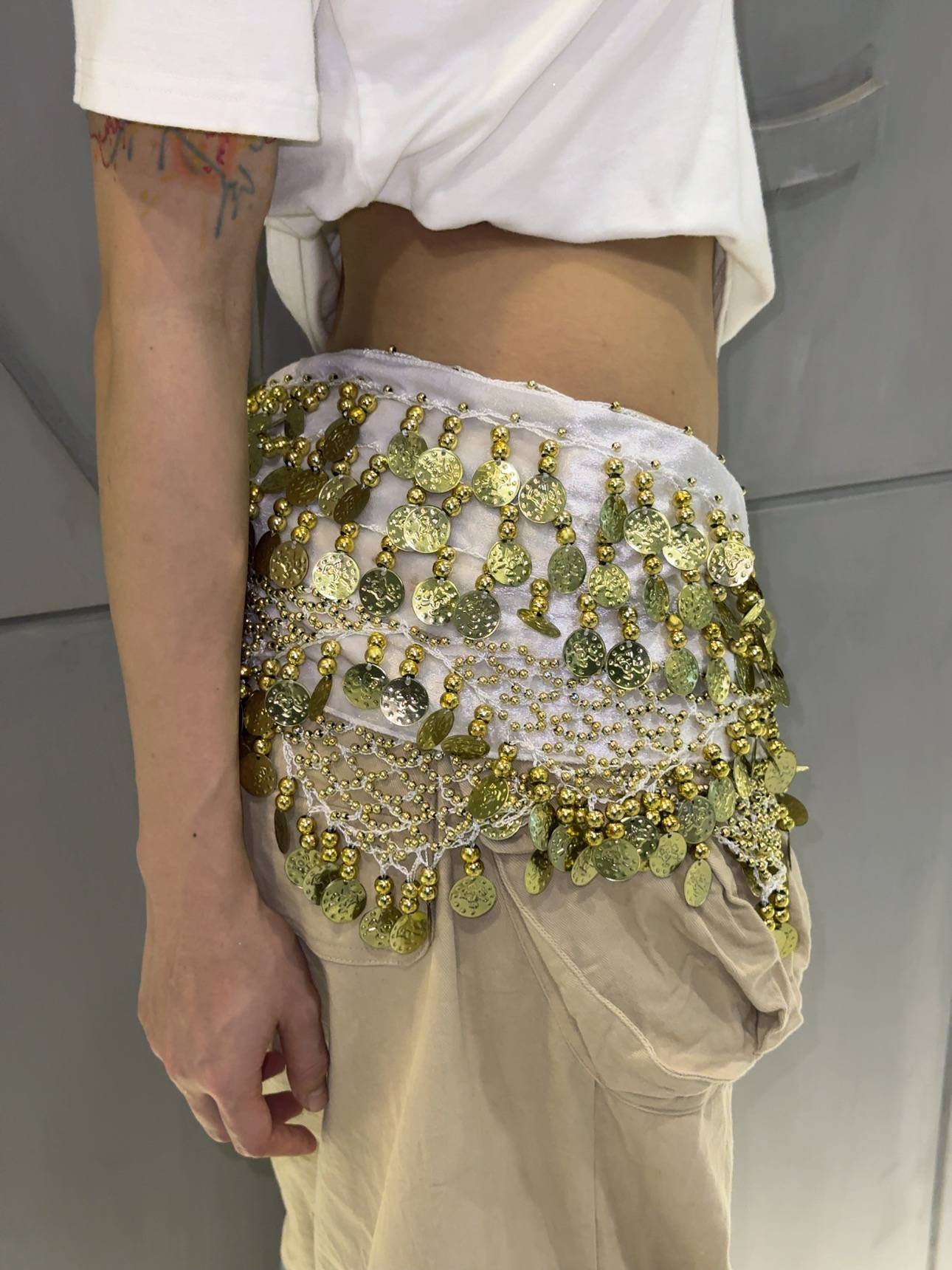 ALDSTUDIO same velvet jazz jazz belly dance sequin hip hipline and waist towel waist chain tower triangle
