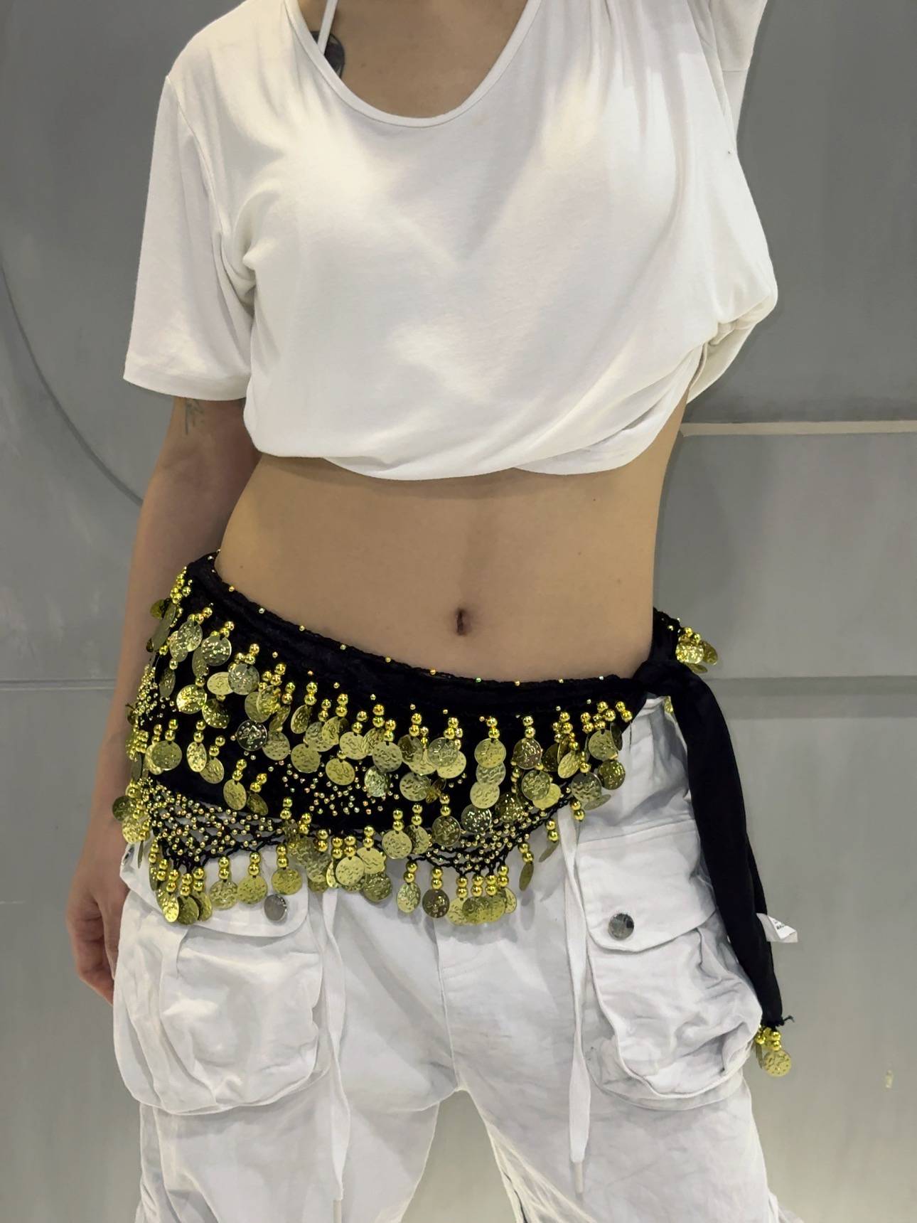 ALDSTUDIO same velvet jazz jazz belly dance sequin hip hipline and waist towel waist chain tower triangle