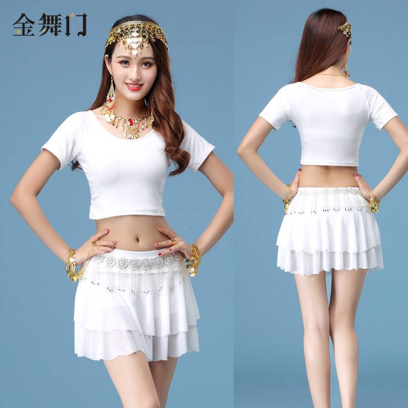 Belly dance new top sexy Modal on the summer short -sleeved beginner Oriental dance service vest female
