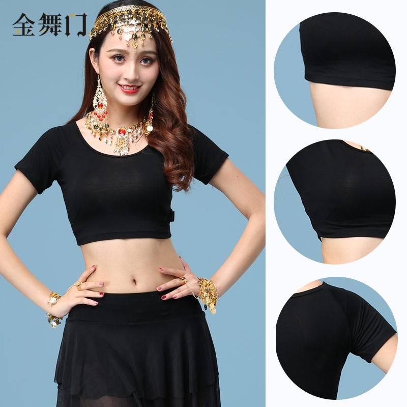 Belly dance new top sexy Modal on the summer short -sleeved beginner Oriental dance service vest female