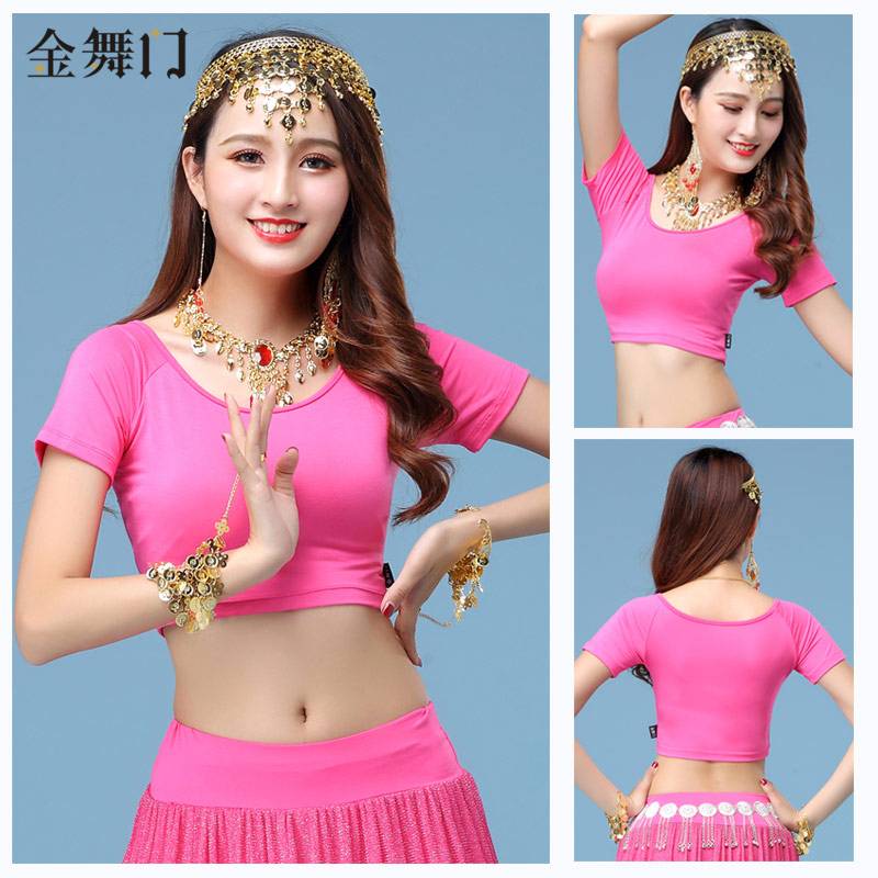 Belly dance new top sexy Modal on the summer short -sleeved beginner Oriental dance service vest female