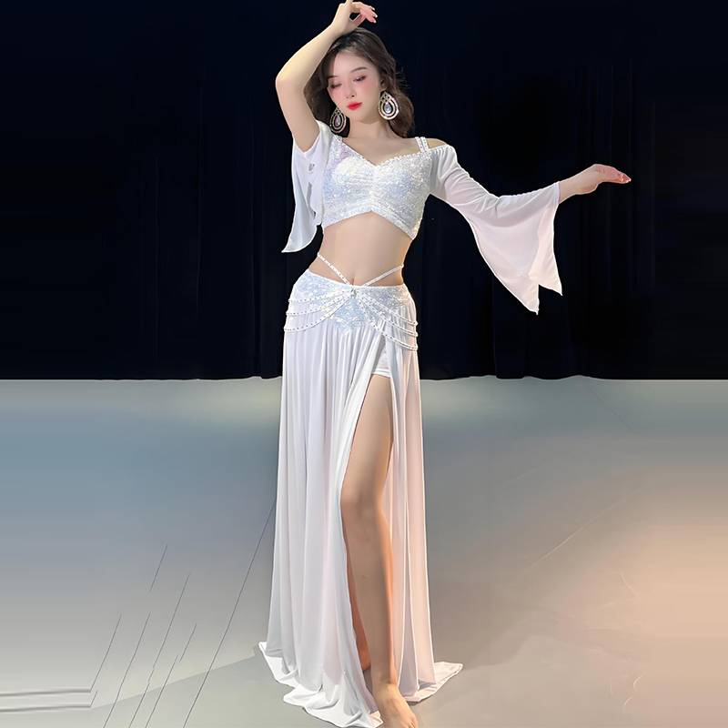 Belly dance service performance service female 2024 new small sub -exotic dance clothing practice suit set summer clothing