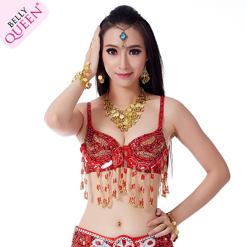 Belly Dance Duck Dome Clothing Indian Dance Clothing Top Dress Practice Dress Exercise embroidered bells
