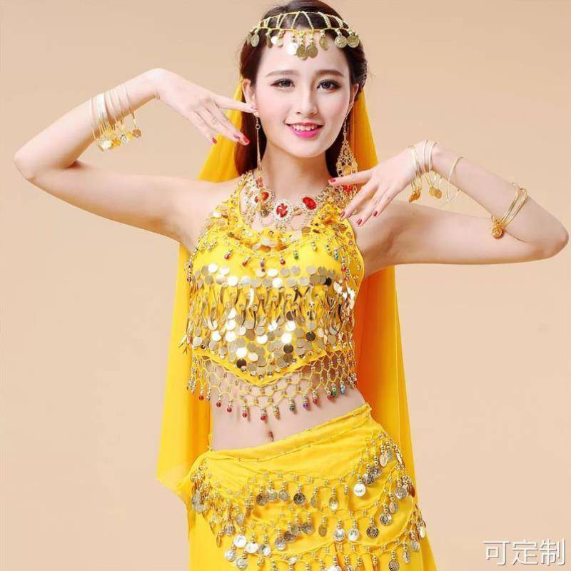 New Indian dance performance accessories fingers ring bracelet neck -in earrings ethnic dance head scarf belly dance head dance head jewelry scarf