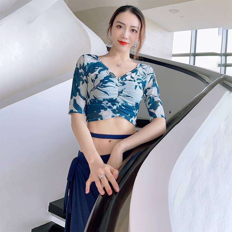 Belly Dance exercise service 2023 Spring / Summer New Summer Practice Server Jacket Student Scholars Lamdier Oriental Dance Practice