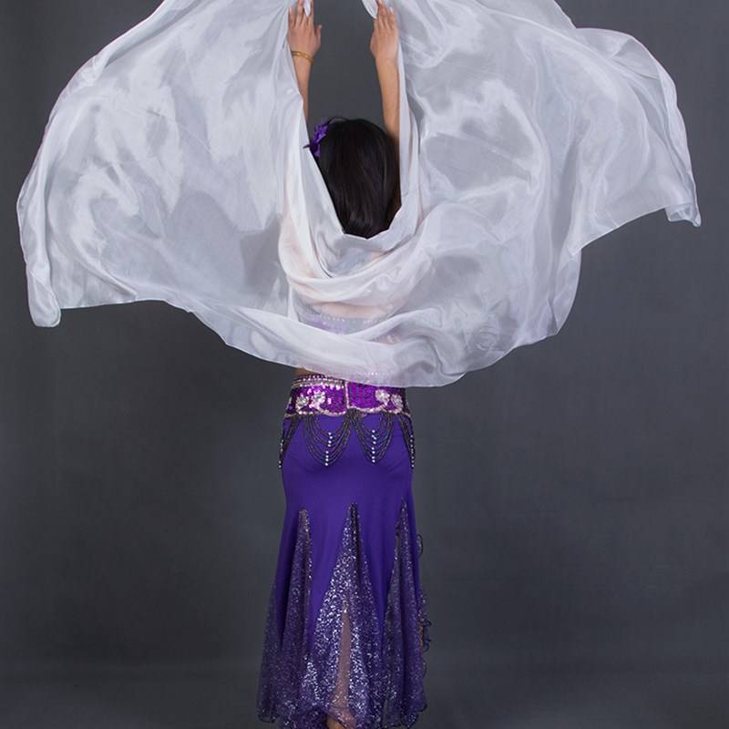 Belly dance scarf high -quality silk N hand toss gauze adult children's silk scarf dance props customized gradient color colorful color