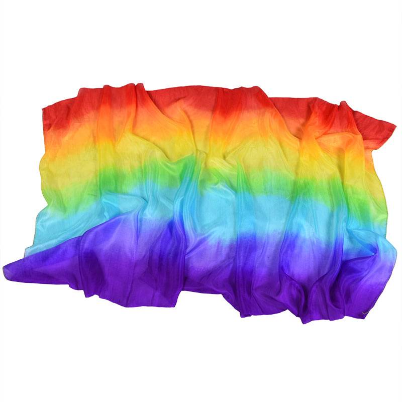 Belly dance scarf high -quality silk N hand toss gauze adult children's silk scarf dance props customized gradient color colorful color
