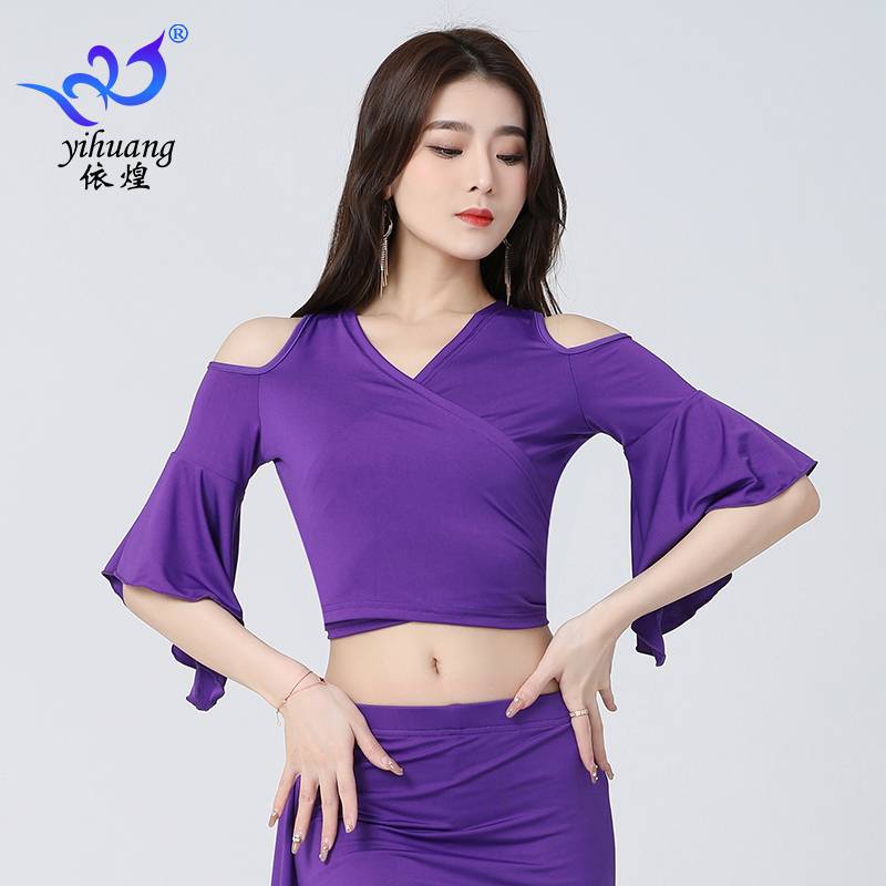 Belly Dance Dance Dance Dance Dance Server Cross Top Latin Dance Clothing Team Dance Fun Sleeve Practice Service