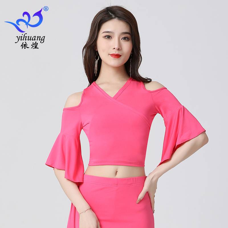 Belly Dance Dance Dance Dance Dance Server Cross Top Latin Dance Clothing Team Dance Fun Sleeve Practice Service