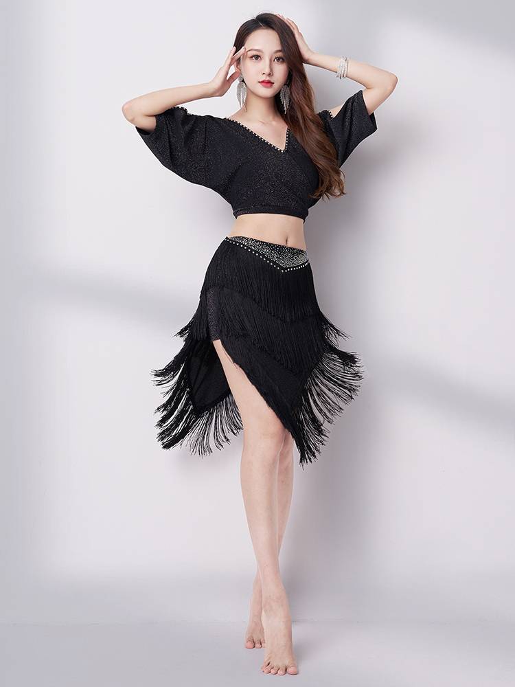 Belly Dance Practice Services Summer 2024 New Sexy Flowing Skirt Dance Dance Oriental Dance Performance Set Fairy