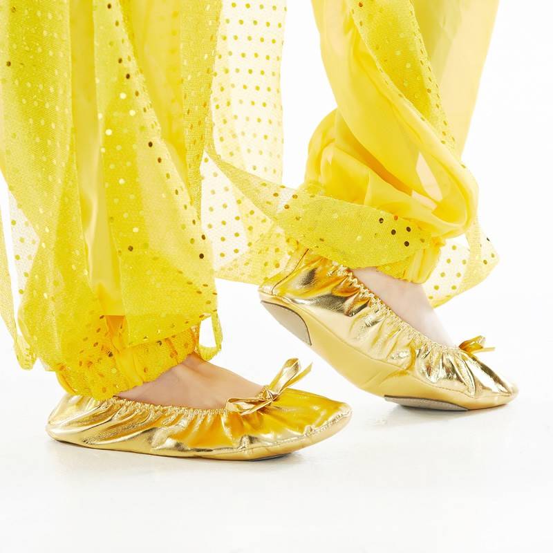 Children's belly dance shoes dance practice shoes practice performance shoes new special offer children's golden flat dance