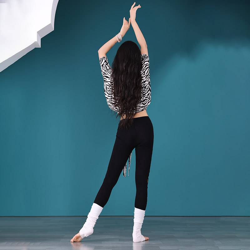 Belly Dance Set 2023 New Dance Beginners Practice Practice Class Sexual Striped Top+Pants