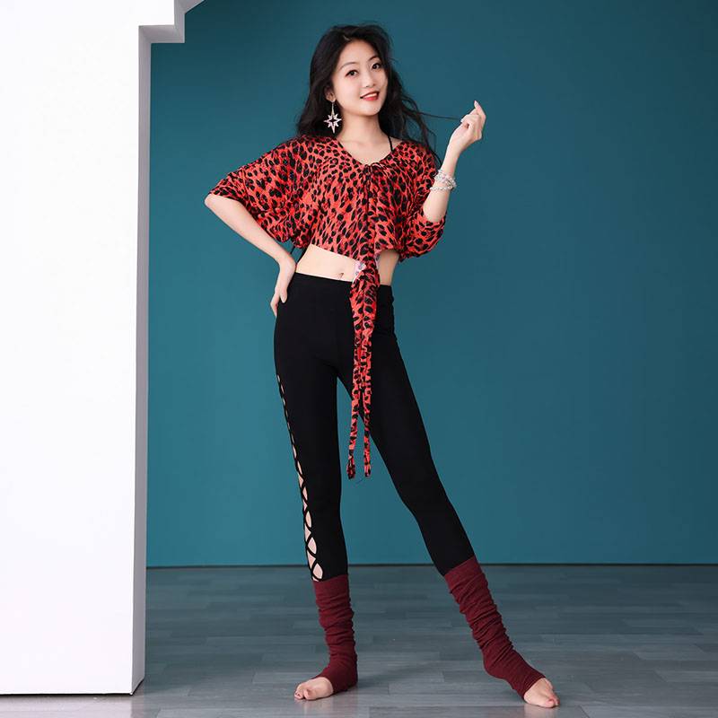 Belly Dance Set 2023 New Dance Beginners Practice Practice Class Sexual Striped Top+Pants
