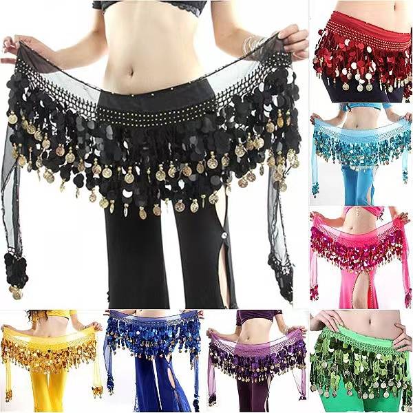 Belly Dance Culture Balm Chain New Barkeys Sequenant Limp Scarf Indian Dance Glore Scarf Plaza Dance Botes Oriental Dance Waist Seal