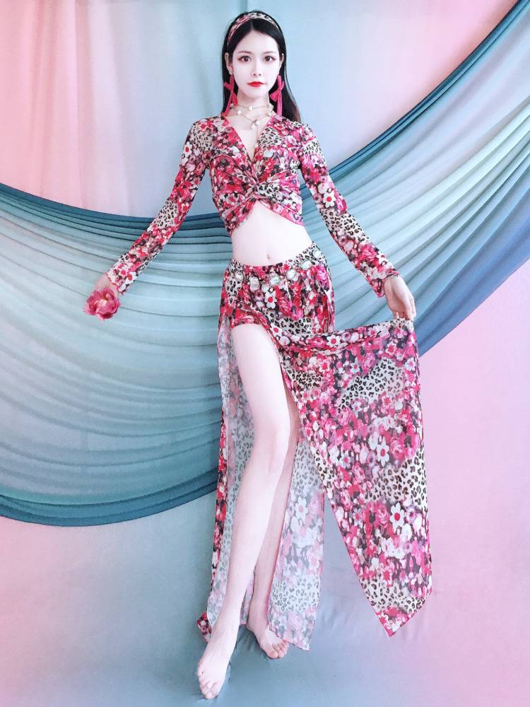 Belly Dance Blocks High Speed Skirt Set Oriental Dance Exercise Garment Be beginner Xia Children's Performance Services