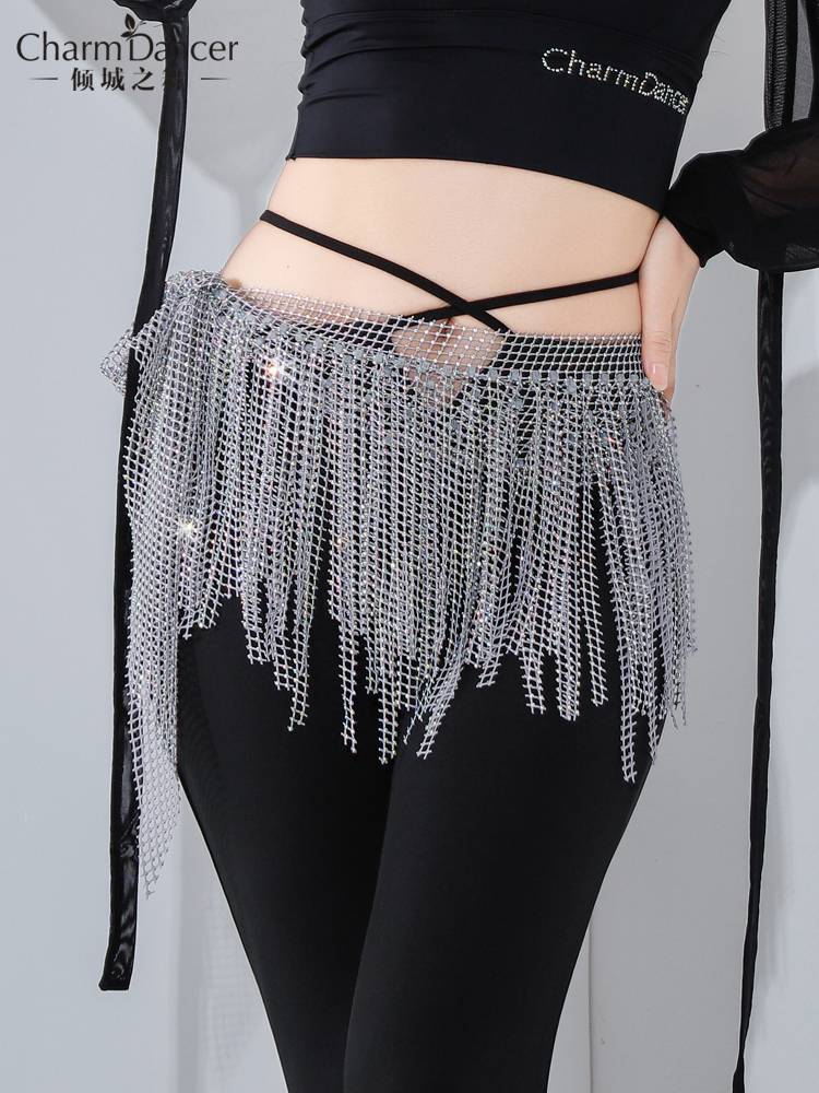 Qingcheng Dance Belly Dance Dream Star River Diamond Flowing Turks Dynamic Fishing Network Hot Diamond Waist