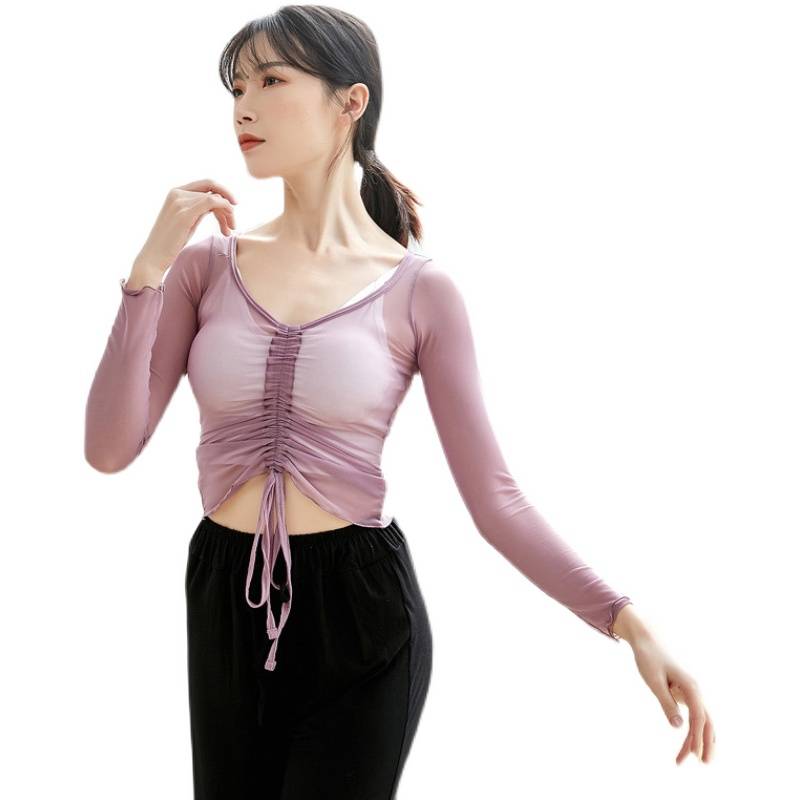 Classical dance yarn clothing yoga base training service Oriental dance net gauze belly dance ballet ballet dance exercise uniform