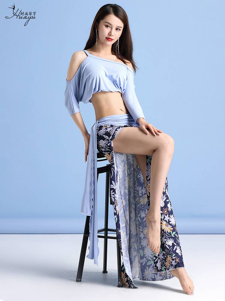 Belly Dance Clothing Printing Practice Monal Sexy Sleeping Skin Set Female Oriental Dance Clothing
