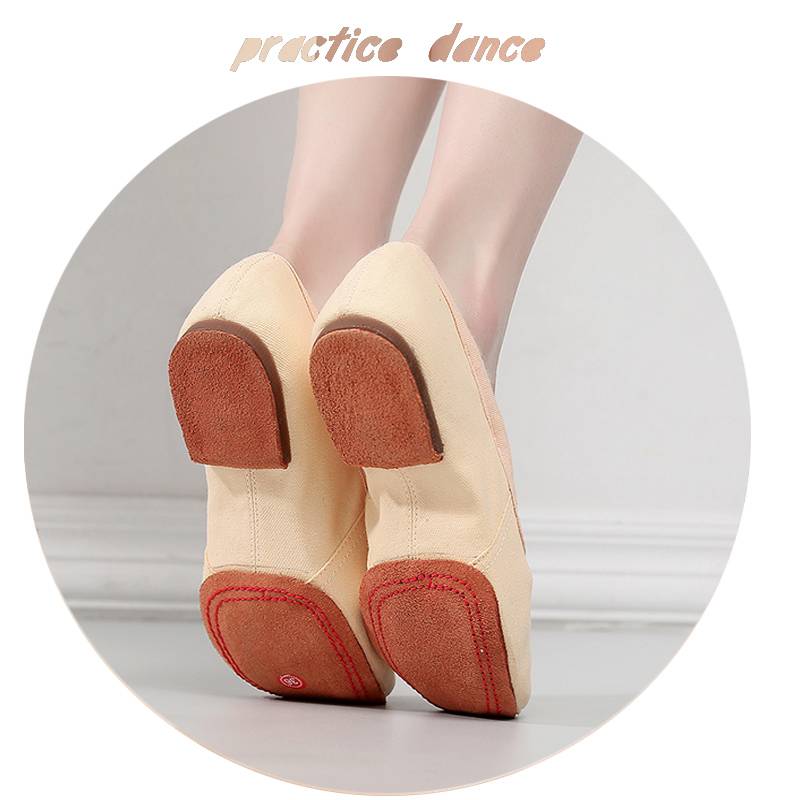 Adult teacher shoes Low heels Dedicated outdoor dance shoes Female soft base practitioner shoes large bottom belly belly national ballet shoes