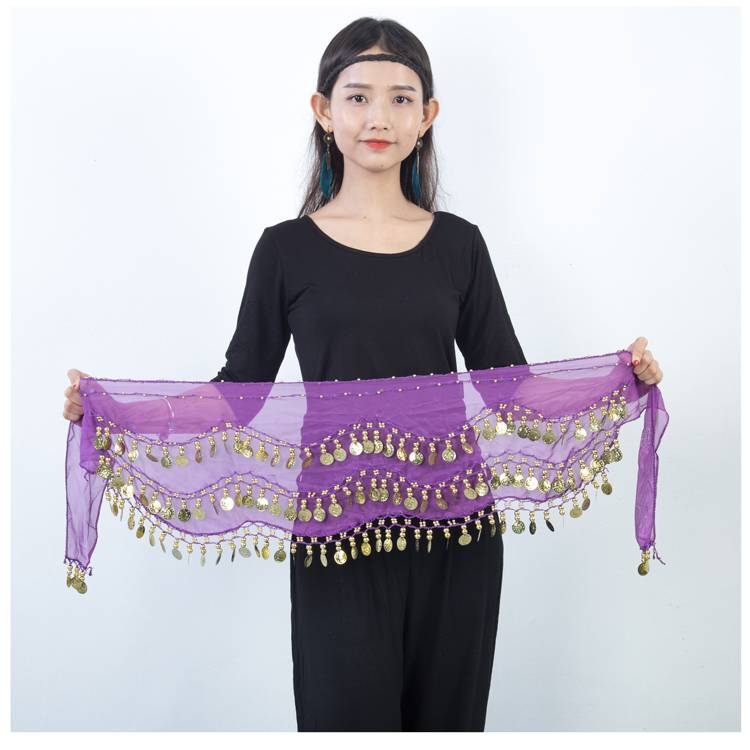 Belly dance waist chain Indian dance waist seal junior scholar hip scarf new performance waist towel belt accessories