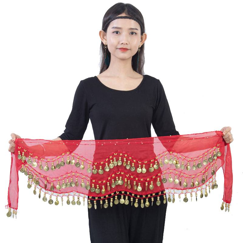Belly dance waist chain Indian dance waist seal junior scholar hip scarf new performance waist towel belt accessories
