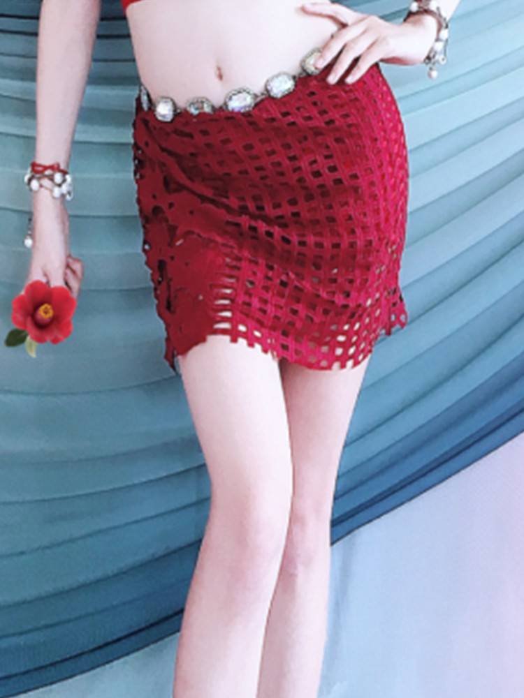 Baiya Qianhui Belly Dance Costume Female Under the Oriental Dance Bags Hip Awear Towel 2024 Recommended new multi -color