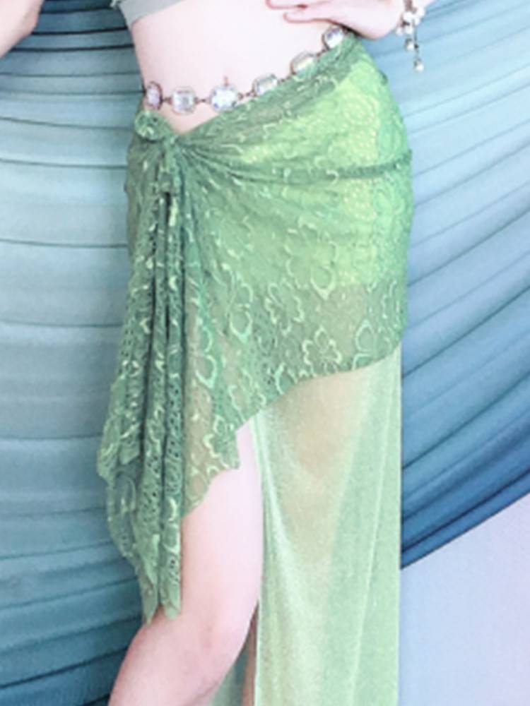 Baiya Qianhui Belly Dance Costume Female Under the Oriental Dance Bags Hip Awear Towel 2024 Recommended new multi -color