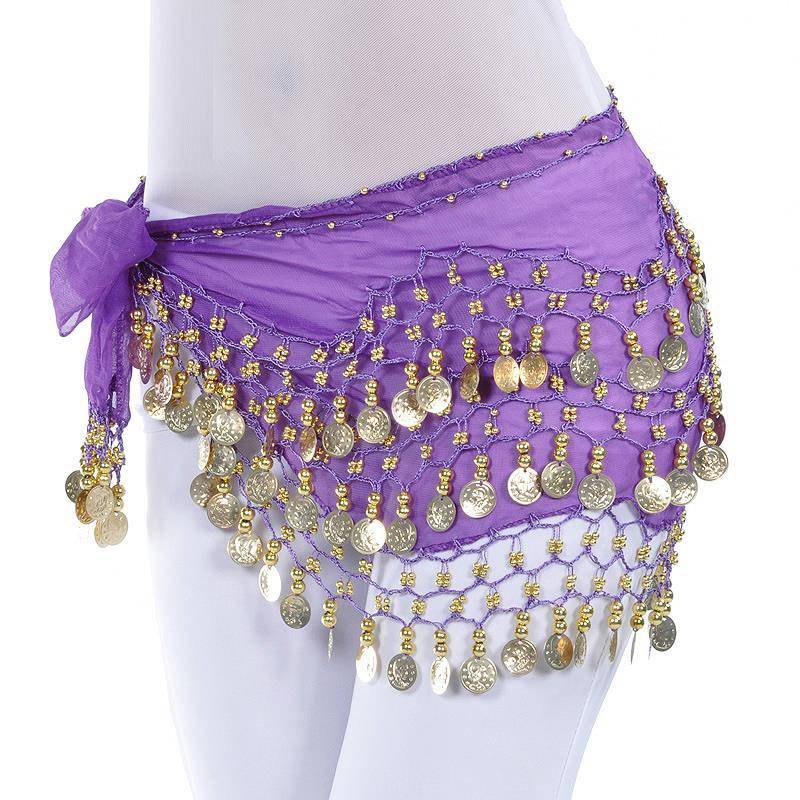 Belly dance waist chain Special price belly dance waist towels Indian dance show arms scarf new $ 128 coins