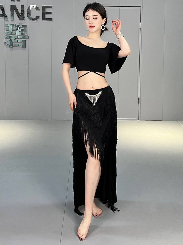 Belly Dance Dance Female 2024 New Susp Long Skirt Performance Set High -end Oriental Dance Practice Service