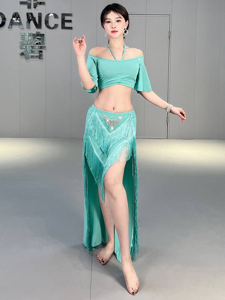 Belly Dance Dance Female 2024 New Susp Long Skirt Performance Set High -end Oriental Dance Practice Service