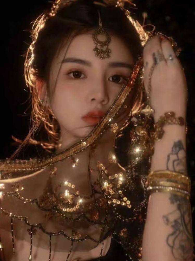 Belly dance veil exotic princess cos veil Western style dance covered face ancient style Hanfu fairy faces yarn