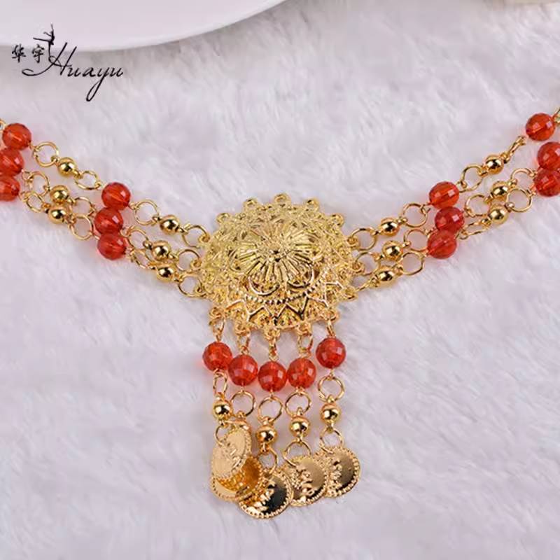 Promotional belly dance performance jewelry Indian dance accessories jewelry head jewelry head jewelry bracelet necklace hair decoration