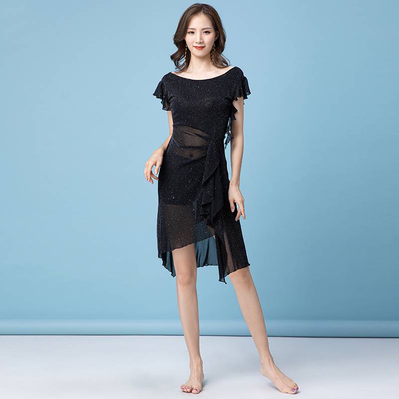 Belly dance clothing female summer new net gauze dress dance dance suit performance suit sexy oriental dance exercise suit