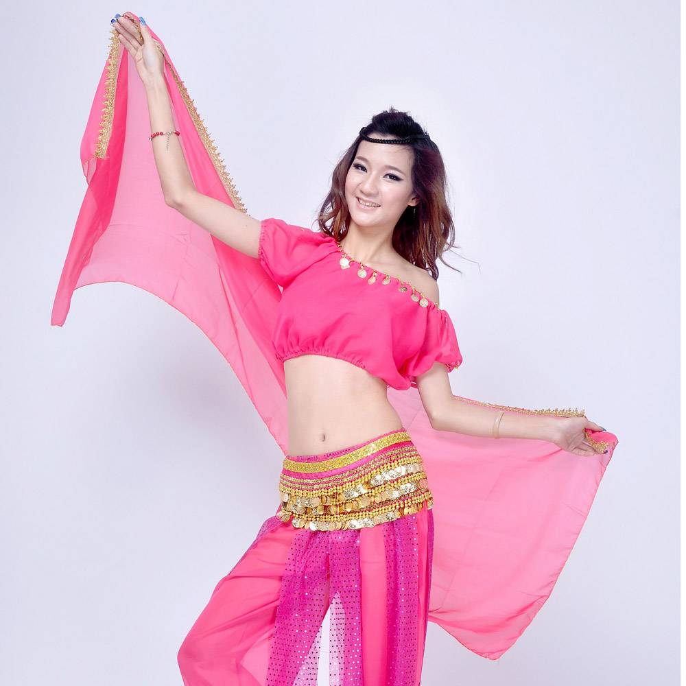 Belly Dance Indian dance dancer chiffon suspension veil