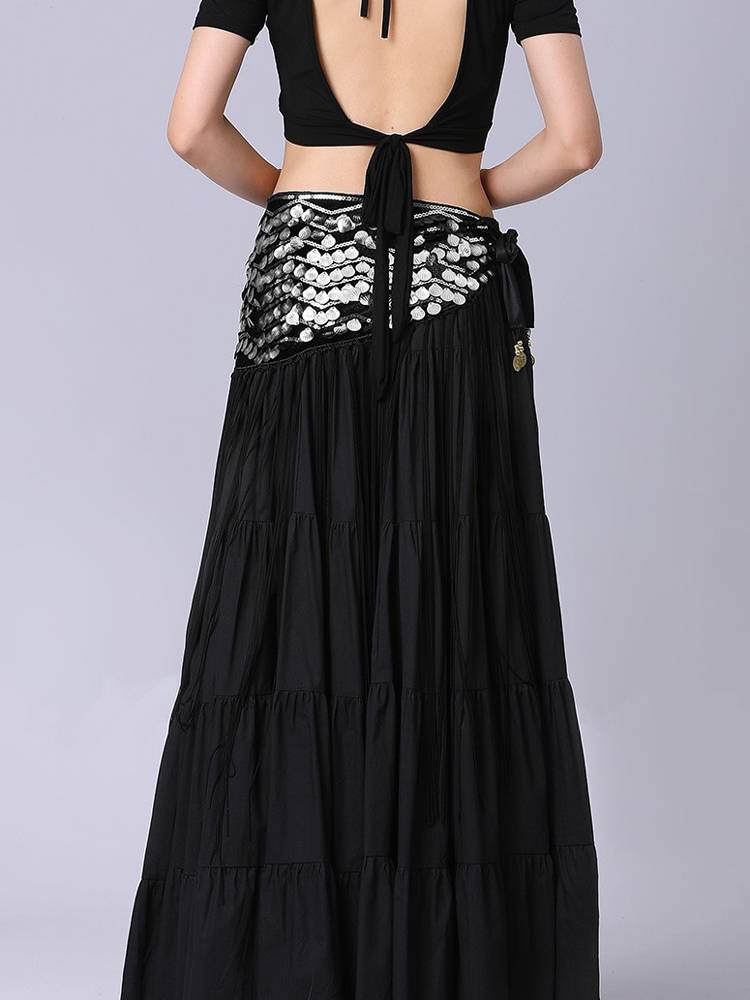 Wave sequins long streaming belly dance waist chain versatile waist seal dance performance performance sensitive chain waist chain