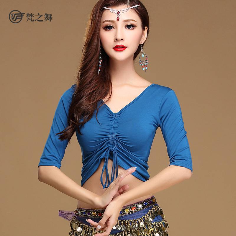 Oriental dance clothing new belly dance clothing practice service medium sleeve top yoga service female adult new style