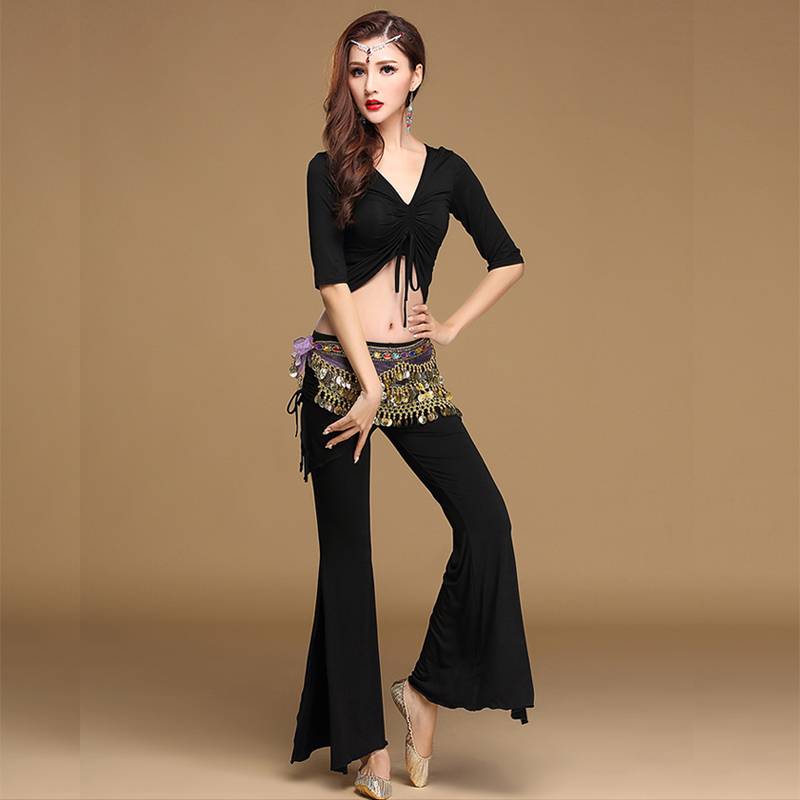Oriental dance clothing new belly dance clothing practice service medium sleeve top yoga service female adult new style