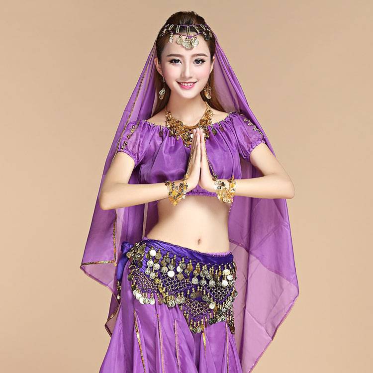 Belly dance jewelry, belly dancer, Indian dance dance veil veil, gold side hanging coin veil, belly dance headscarf