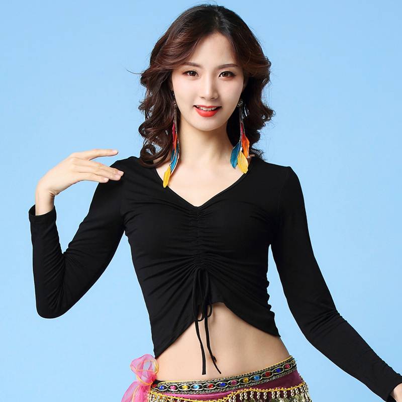 Belly Dance top 2023 Summer new set of belly dance practice clothing Modal middle long sleeves first scholar